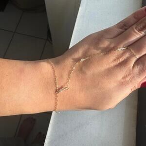 gold filled hand chain